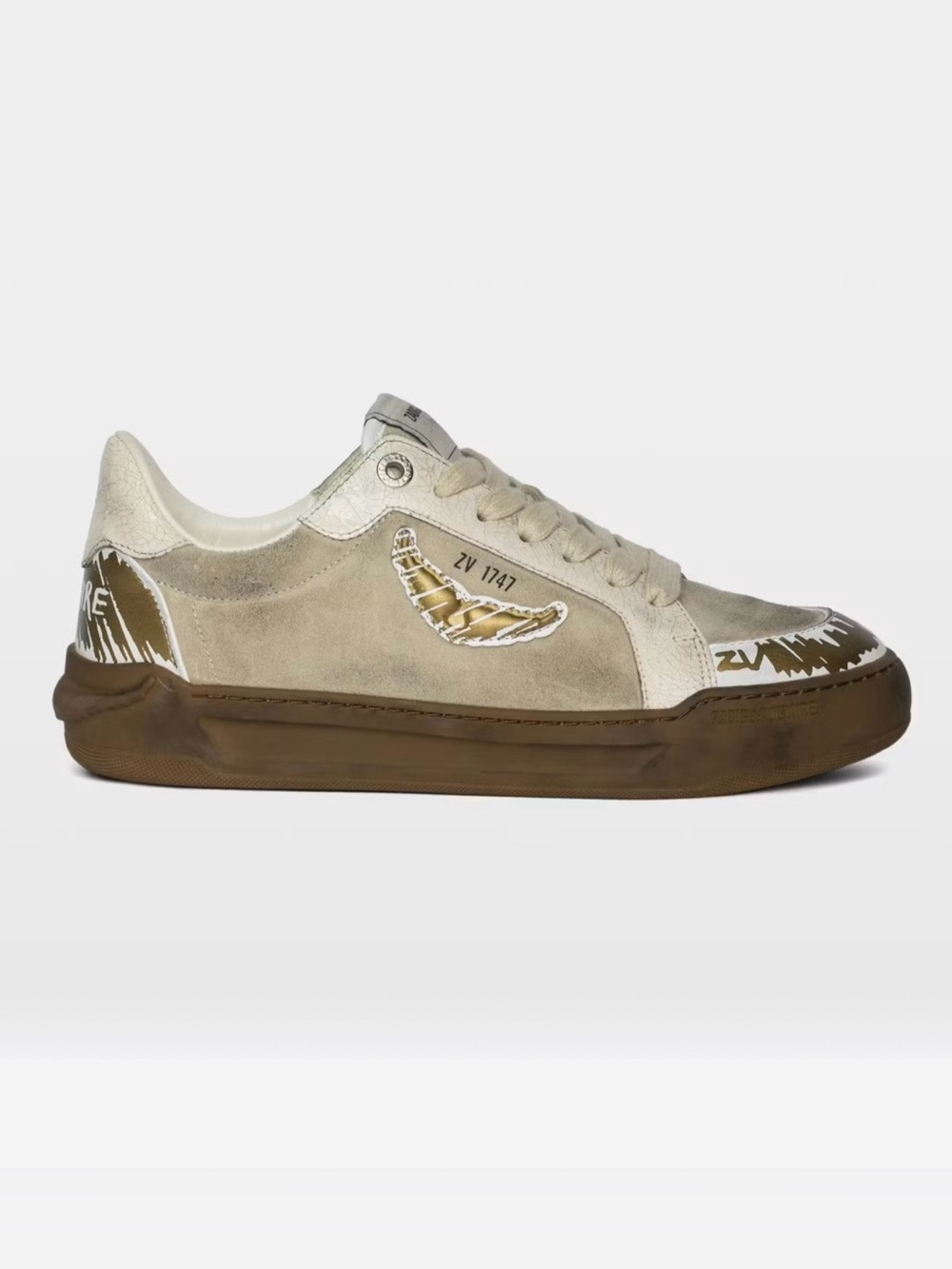 Zadig & Voltaire Basses Fly Wings Cracked • Sneakers Women’s Size 37